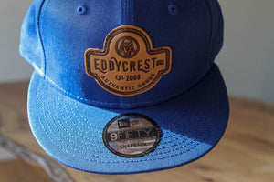 Eddycrest Co. Leather patch - Blue New Era 9Fifty snapback